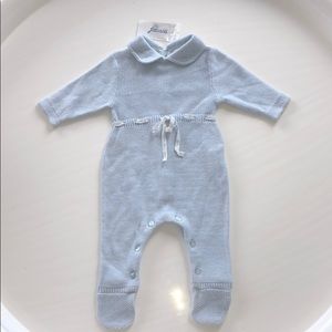 NWT Jacadi Baby Blue Jumpsuit. Size 3 months